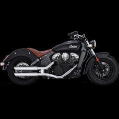 V18623 CHROME TWIN SLASH 3" SLIP-ON MUFFLERS FOR INDIAN SCOUT 15-21