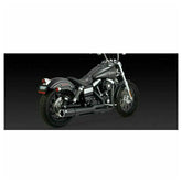 V47525 BLACK PRO PIPE 2:1 EXHAUST FOR 12-17 FXD DYNA