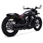 V48623 BLACK TWIN SLASH 3" SLIP-ON MUFFLERS ONLY FOR 15-21 SCOUT