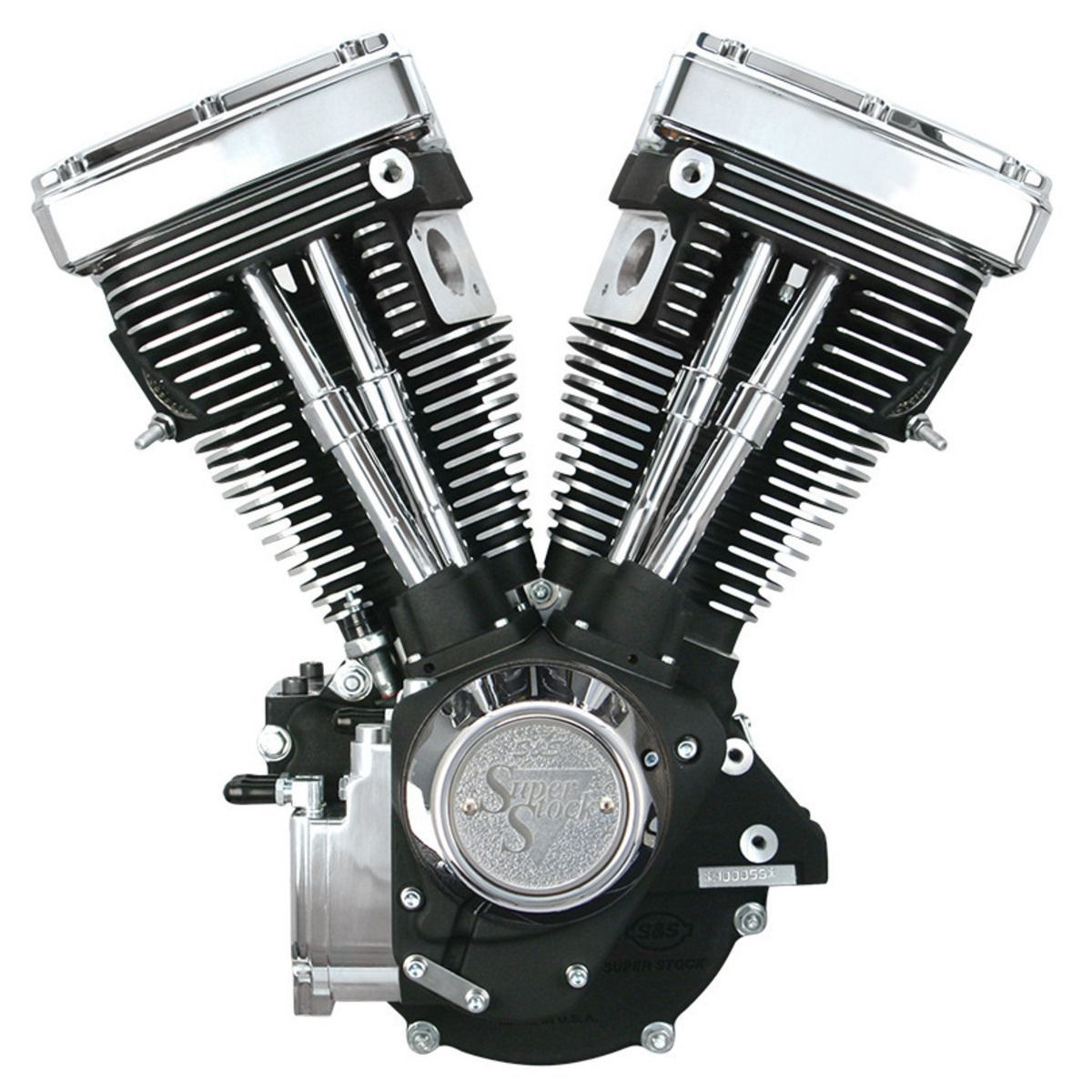 V80 LONG BLOCK ENGINE FOR 1984-'99 BIG TWINS - WRINKLE BLACK