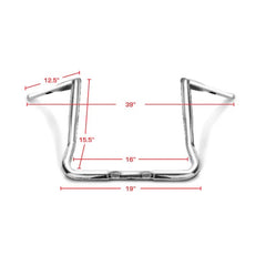 DNA Specialty Monster Bagger Ape Hanger Handlebars – 1-1/2" for Harley Touring (1984–Present)