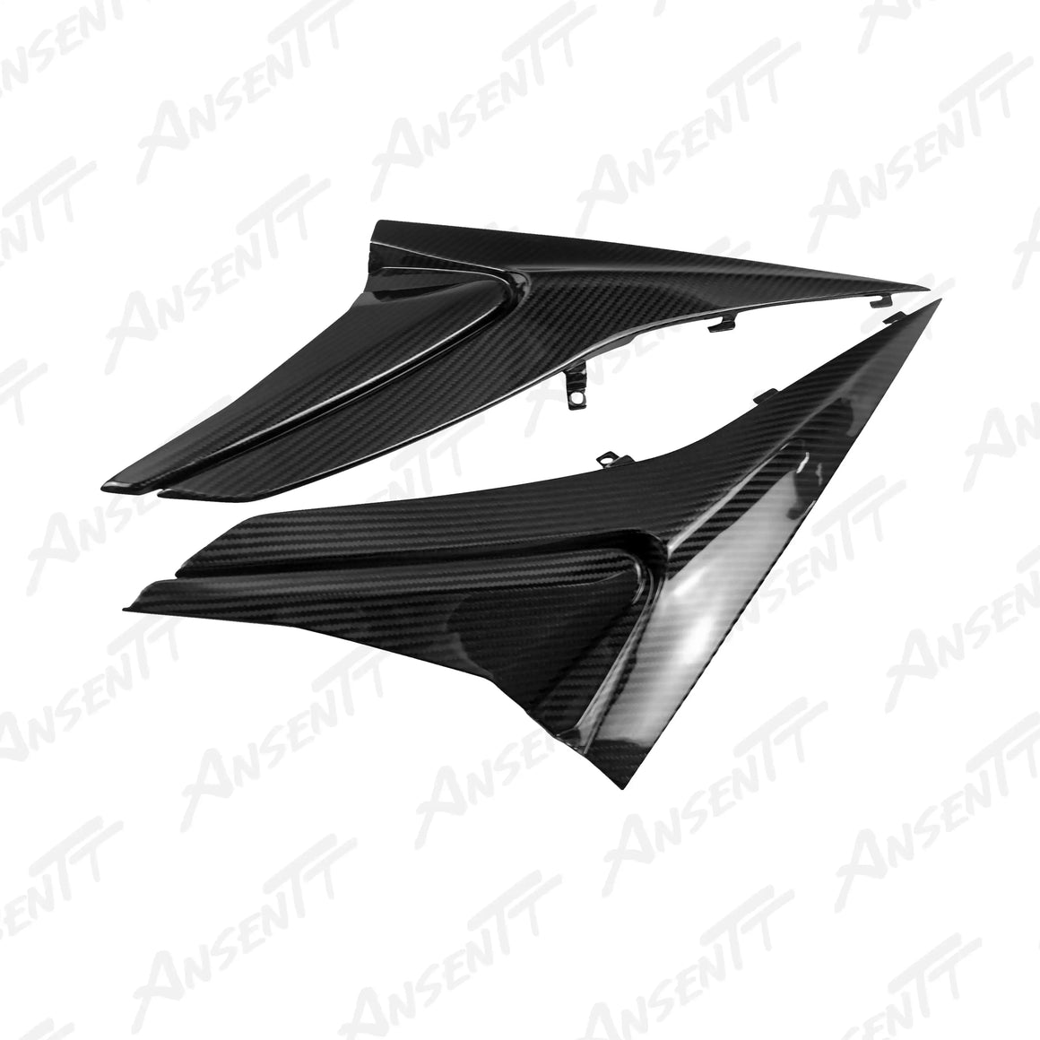 Carbon Fiber Under Seat Side Fairings (Pair) for Aprilia RS660 2021-2024 - 2x2 Twill Glossy