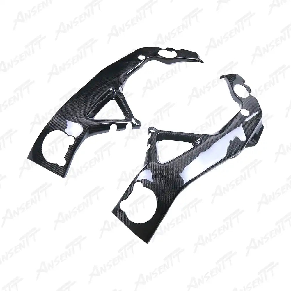 Carbon Fiber Frame Covers (Pair) for Aprilia RSV4 2021-2024 - 2x2 Twill Glossy