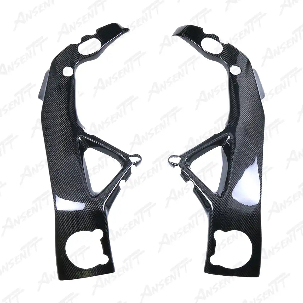 Carbon Fiber Frame Covers (Pair) for Aprilia RSV4 2021-2024 - 2x2 Twill Glossy