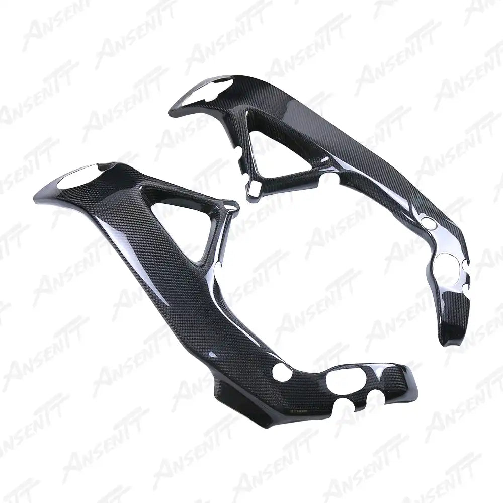 Carbon Fiber Frame Covers (Pair) for Aprilia RSV4 2021-2024 - 2x2 Twill Glossy