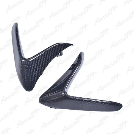 Carbon Fiber Front Upper Wind Deflectors (Pair) for Aprilia RSV4 2021-2024 - 2x2 Twill Glossy