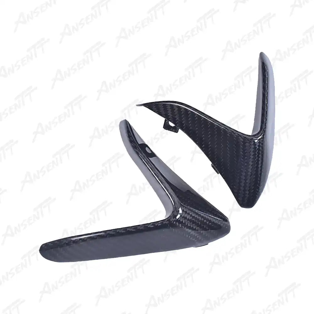 Carbon Fiber Front Upper Wind Deflectors (Pair) for Aprilia RSV4 2021-2024 - 2x2 Twill Glossy