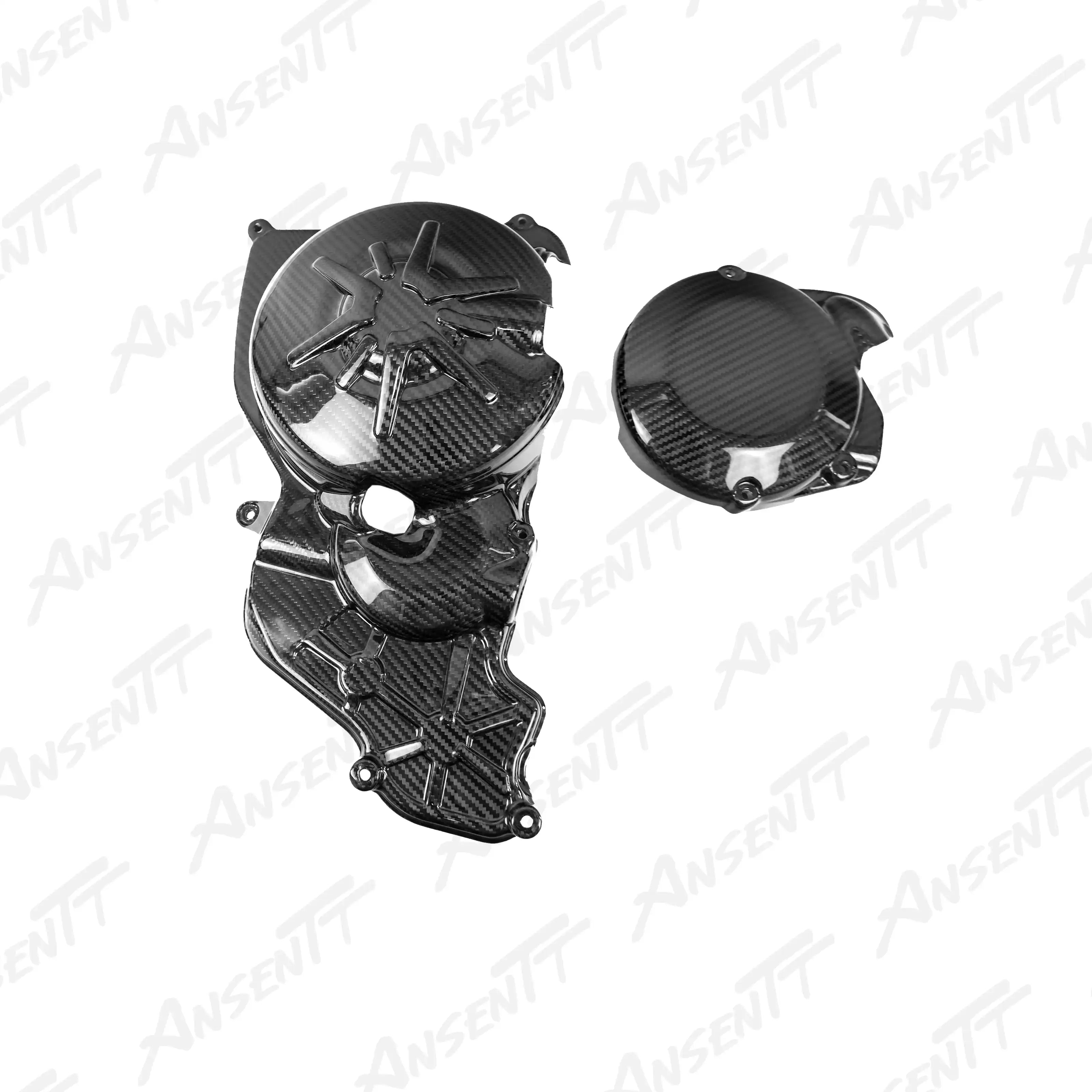 Carbon Fiber Engine Case Covers 2-Piece Set for Aprilia RSV4 2021-2024 - 2x2 Twill Glossy
