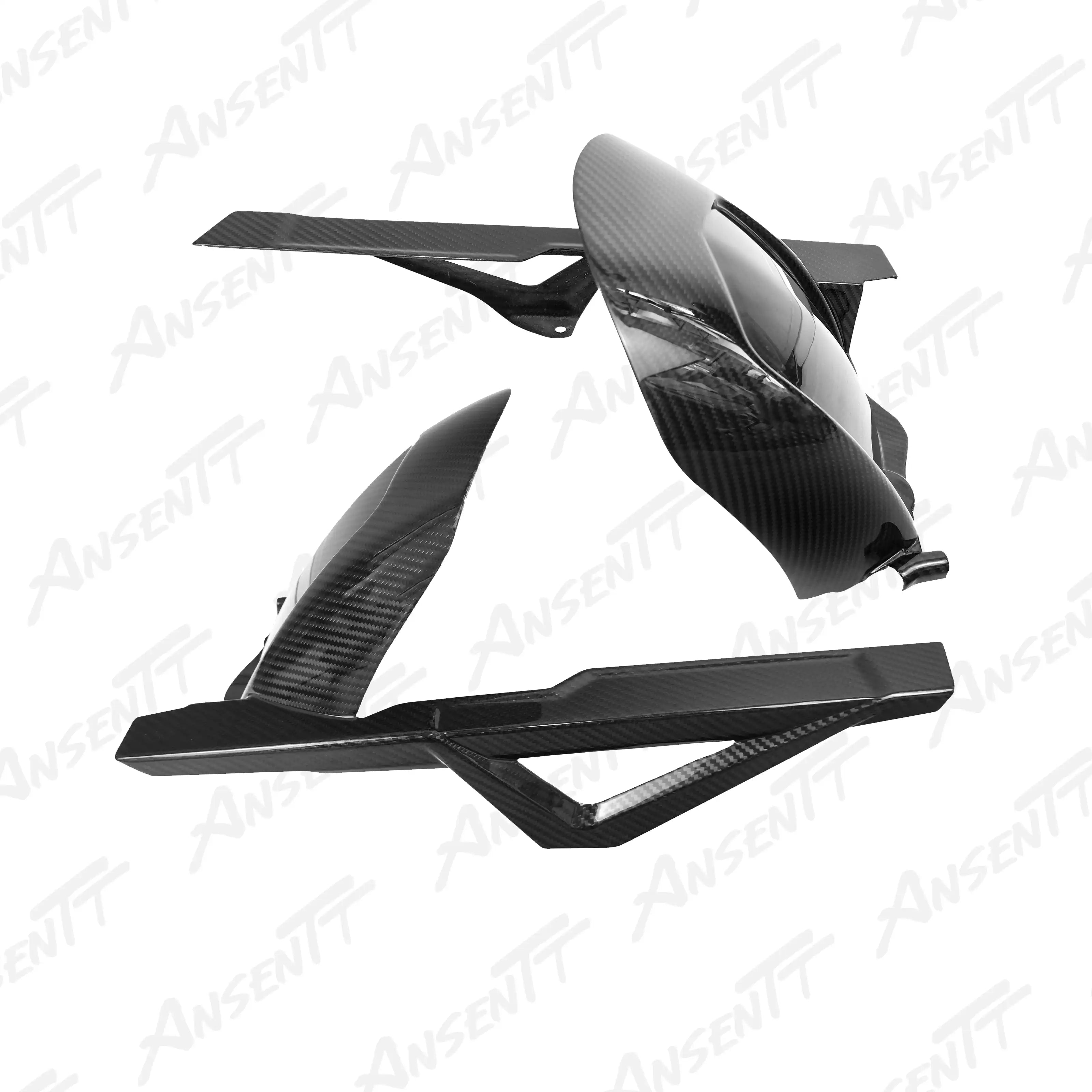 Carbon Fiber Rear Fender with Chain Guard for Aprilia RSV4 2021-2024 - 2x2 Twill Glossy