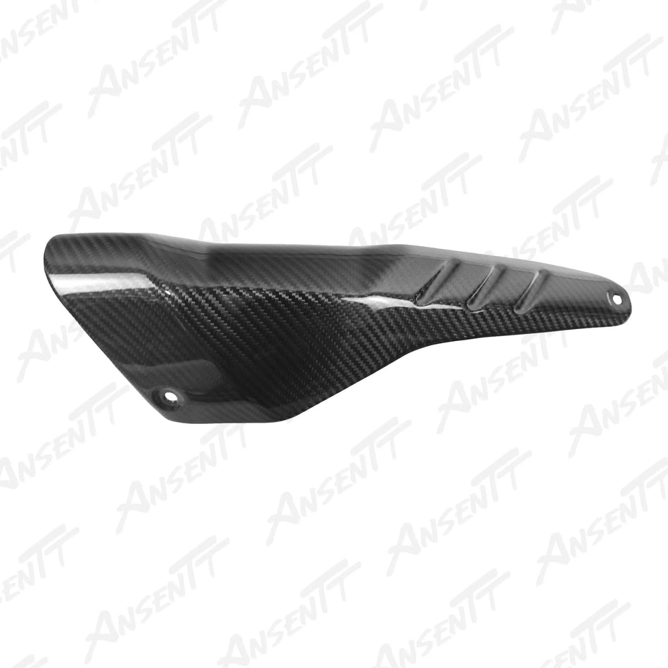 Carbon Fiber Exhaust Heat Shield for Aprilia RSV4 2021-2024 - 2x2 Twill Glossy