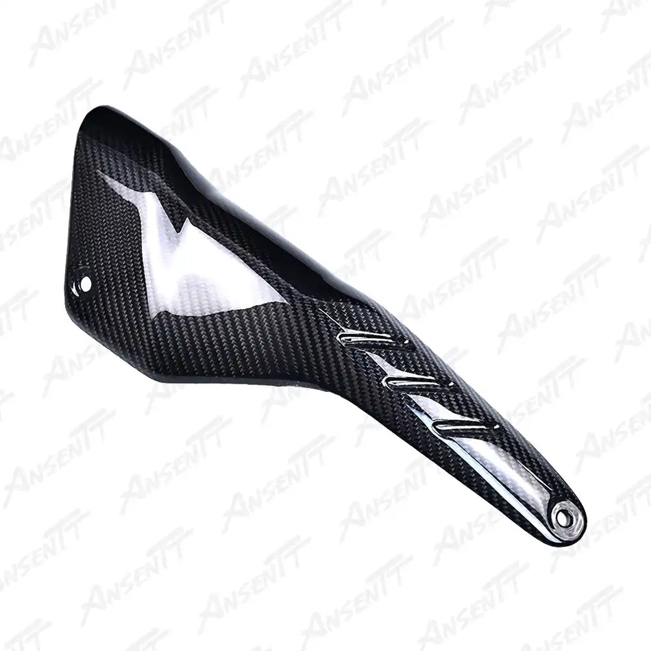 Carbon Fiber Exhaust Heat Shield for Aprilia RSV4 2021-2024 - 2x2 Twill Glossy
