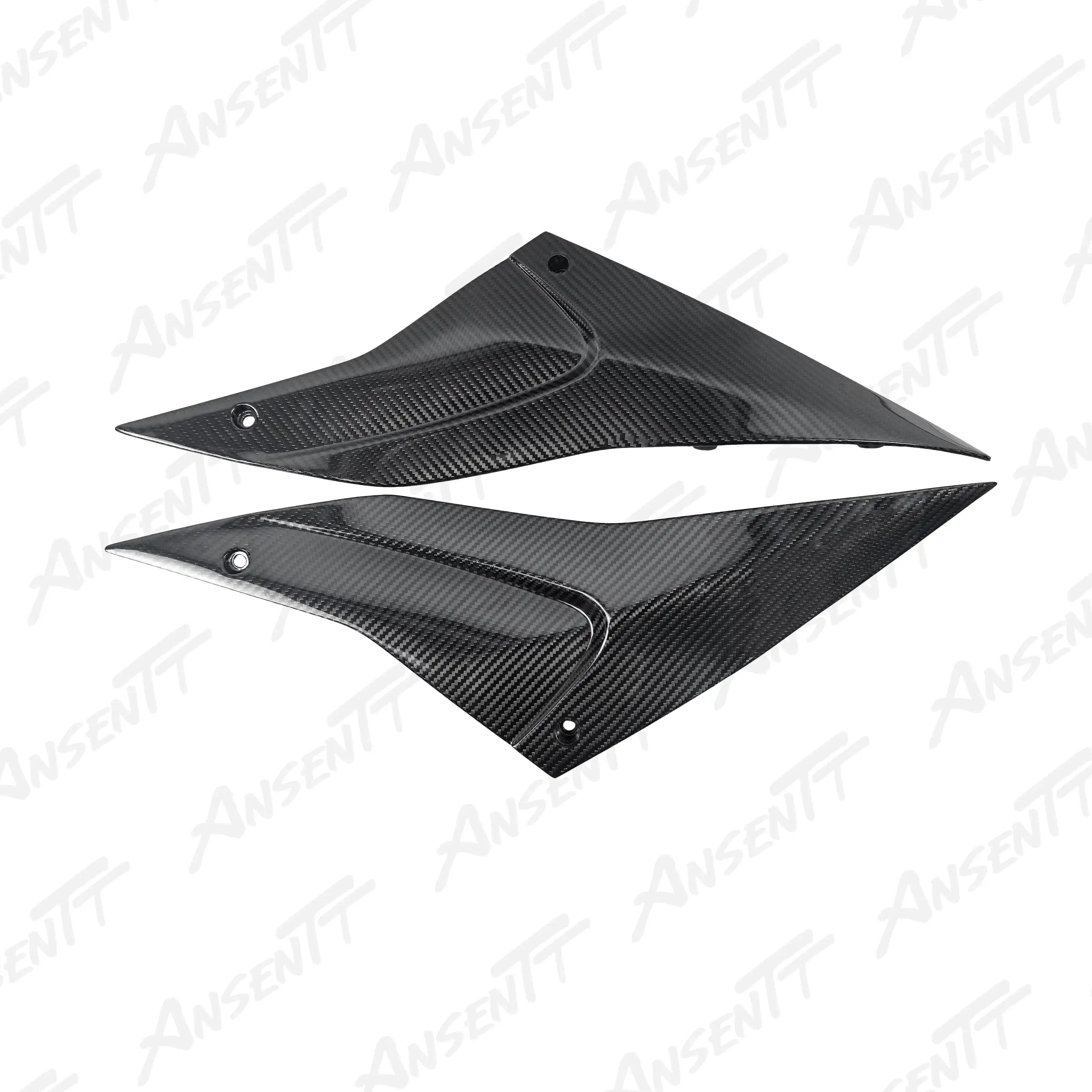 Carbon Fiber Under Seat Side Panels (Pair) for Aprilia RSV4 2021-2024 - 2x2 Twill Glossy