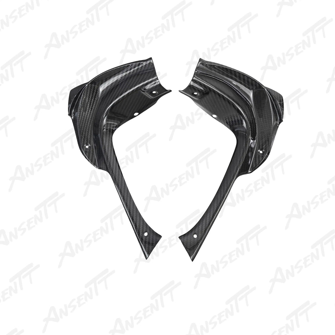 Carbon Fiber Front Inner Fairing Panels (Pair) for Aprilia RSV4 2021-2024 - 2x2 Twill Glossy