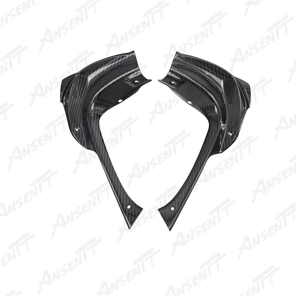 Carbon Fiber Front Inner Fairing Panels (Pair) for Aprilia RSV4 2021-2024 - 2x2 Twill Glossy