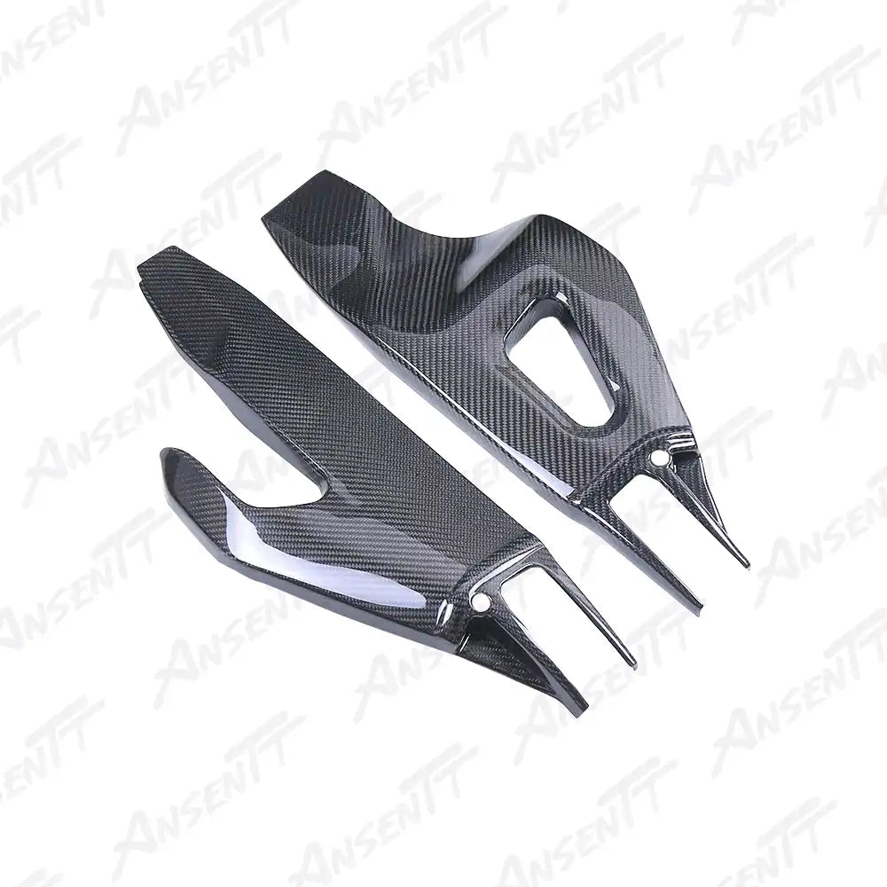 Carbon Fiber Swingarm Covers (Pair) for Aprilia RSV4 2021-2024 - 2x2 Twill Glossy