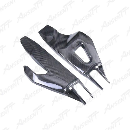 Carbon Fiber Swingarm Covers (Pair) for Aprilia RSV4 2021-2024 - 2x2 Twill Glossy
