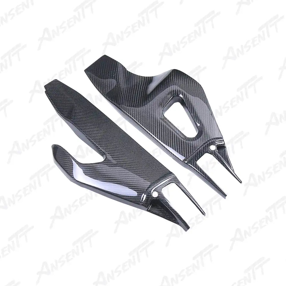Carbon Fiber Swingarm Covers (Pair) for Aprilia RSV4 2021-2024 - 2x2 Twill Glossy