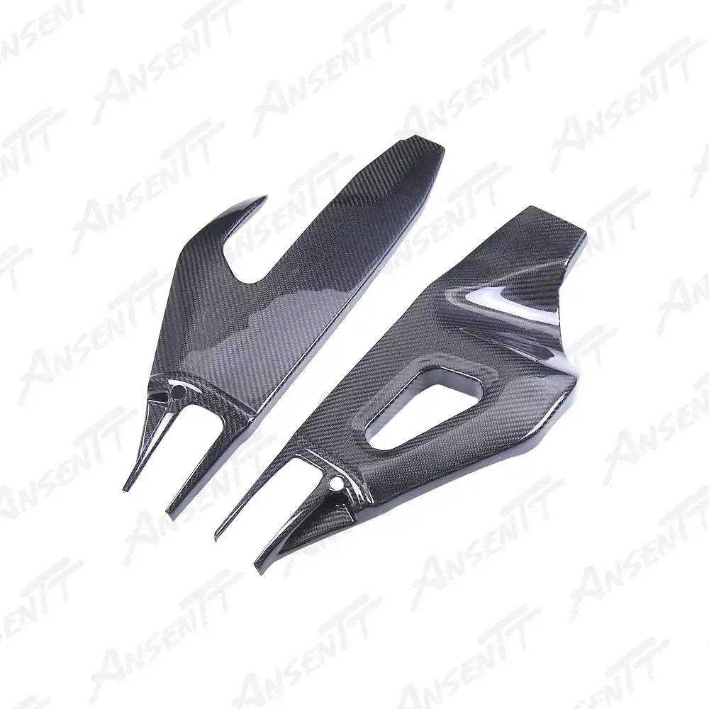 Carbon Fiber Swingarm Covers (Pair) for Aprilia RSV4 2021-2024 - 2x2 Twill Glossy