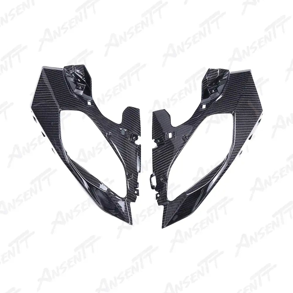 Carbon Fiber Headlight Surround Covers (Pair) for BMW F900XR 2019-2024 - 2x2 Twill Glossy