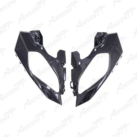 Carbon Fiber Headlight Surround Covers (Pair) for BMW F900XR 2019-2024 - 2x2 Twill Glossy