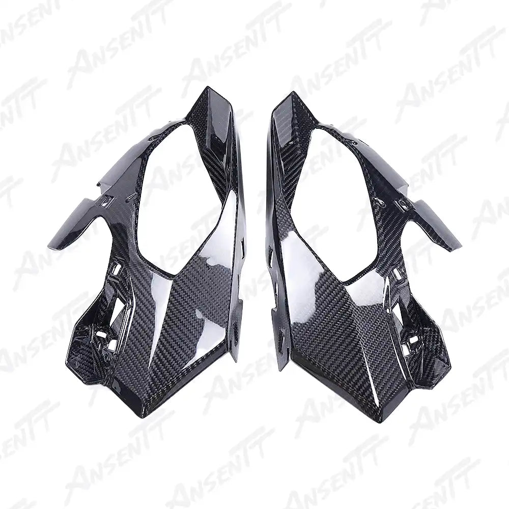 Carbon Fiber Headlight Surround Covers (Pair) for BMW F900XR 2019-2024 - 2x2 Twill Glossy