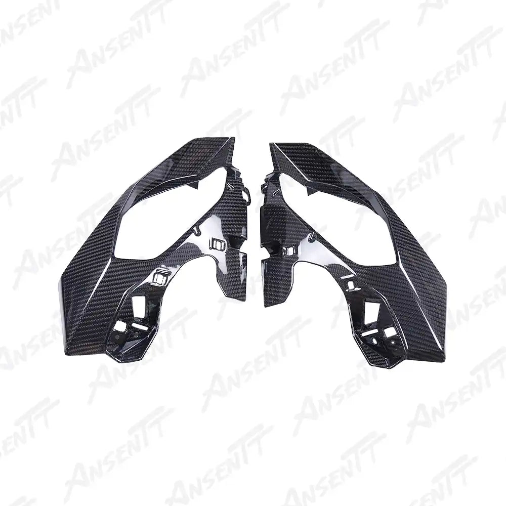 Carbon Fiber Headlight Surround Covers (Pair) for BMW F900XR 2019-2024 - 2x2 Twill Glossy