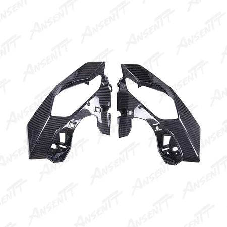 Carbon Fiber Headlight Surround Covers (Pair) for BMW F900XR 2019-2024 - 2x2 Twill Glossy