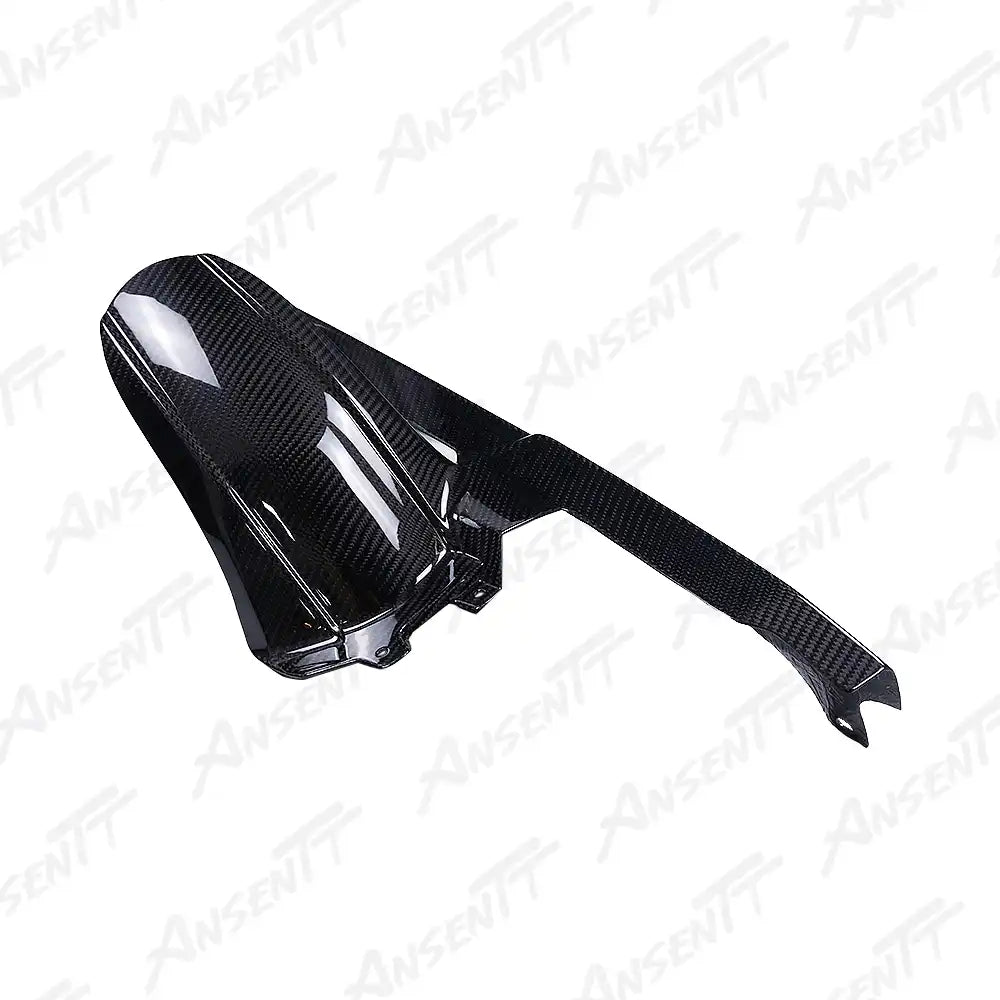 Carbon Fiber Rear Hugger with Chain Guard for BMW F900XR 2019-2024 - 2x2 Twill Glossy