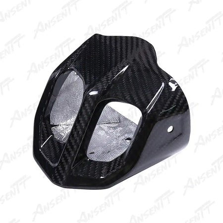 Carbon Fiber Rear Exhaust Heat Shield for BMW F900XR 2019-2024 - 2x2 Twill Glossy
