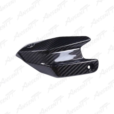 Carbon Fiber Mid Exhaust Heat Shield for BMW F900XR 2019-2024 - 2x2 Twill Glossy