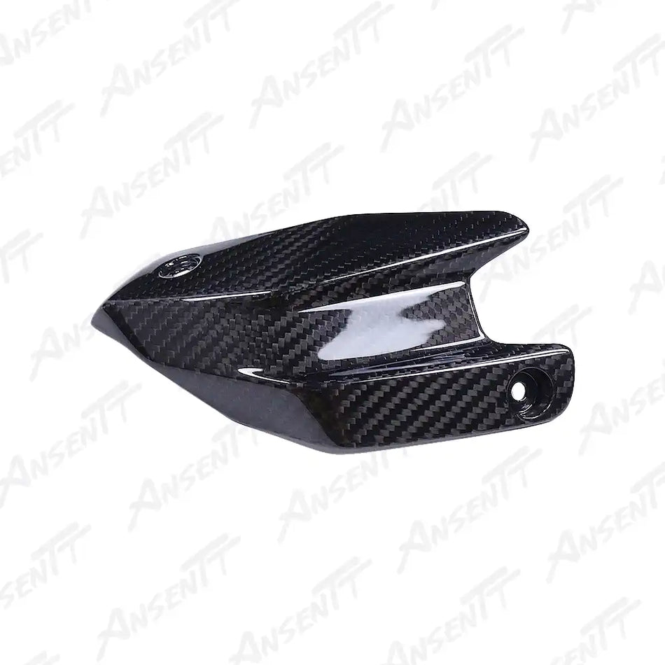 Carbon Fiber Mid Exhaust Heat Shield for BMW F900XR 2019-2024 - 2x2 Twill Glossy