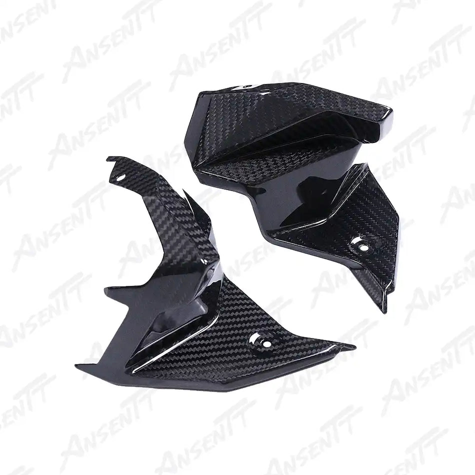 Carbon Fiber Dashboard Side Panels (Pair) for BMW F900XR 2019-2024 - 2x2 Twill Glossy