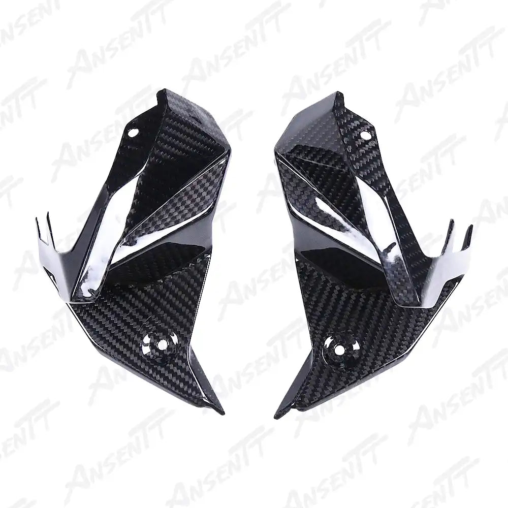 Carbon Fiber Dashboard Side Panels (Pair) for BMW F900XR 2019-2024 - 2x2 Twill Glossy