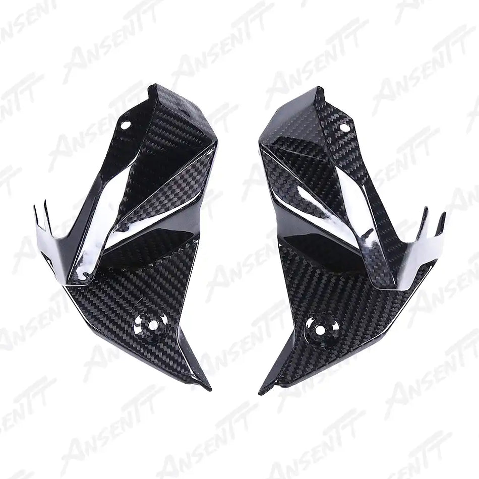 Carbon Fiber Dashboard Side Panels (Pair) for BMW F900XR 2019-2024 - 2x2 Twill Glossy