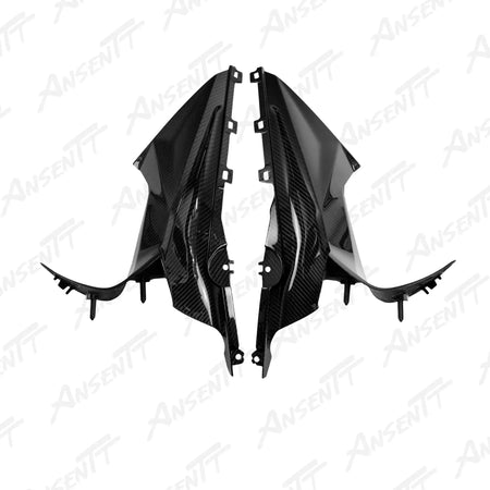 Carbon Fiber Upper Fairing Badge Holders (Pair) for BMW M1000RR 2021-2022 - 2x2 Twill Glossy