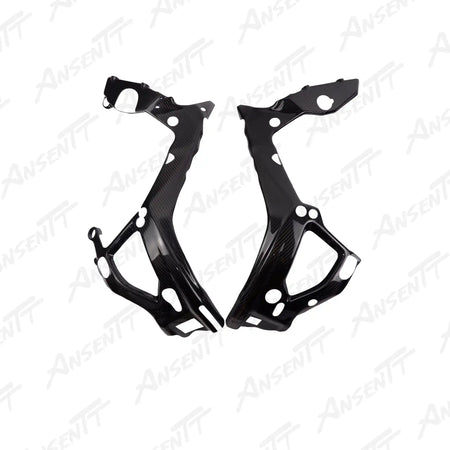 Carbon Fiber Frame Covers (Pair) for BMW M1000RR 2021-2022 - 2x2 Twill Glossy