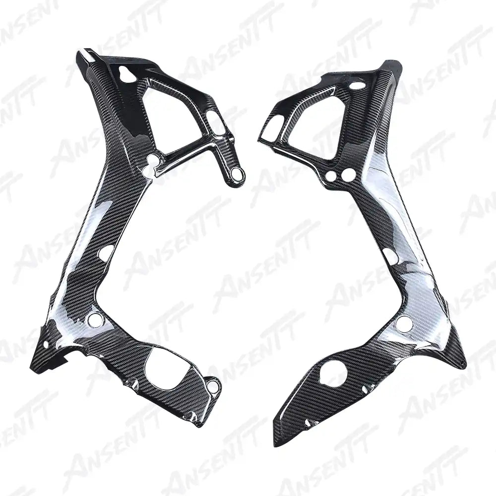 Carbon Fiber Frame Covers (Pair) for BMW M1000RR 2021-2022 - 2x2 Twill Glossy