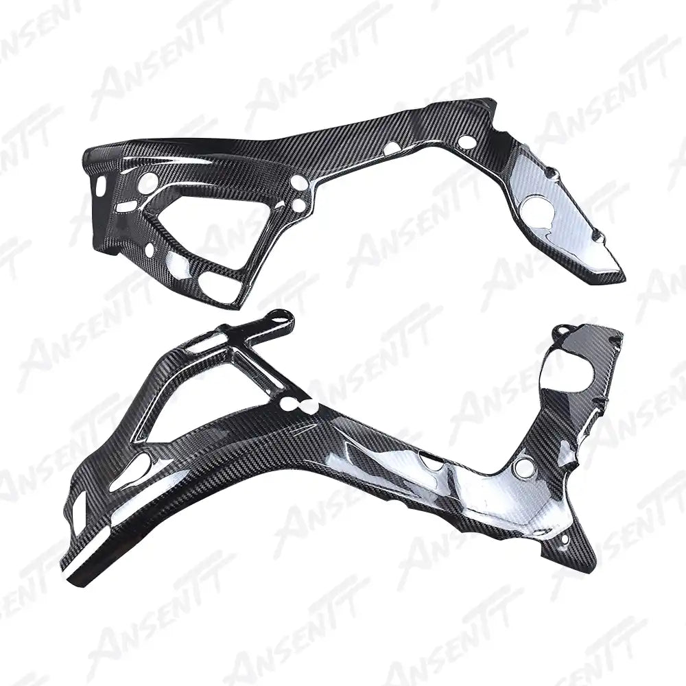 Carbon Fiber Frame Covers (Pair) for BMW M1000RR 2021-2022 - 2x2 Twill Glossy