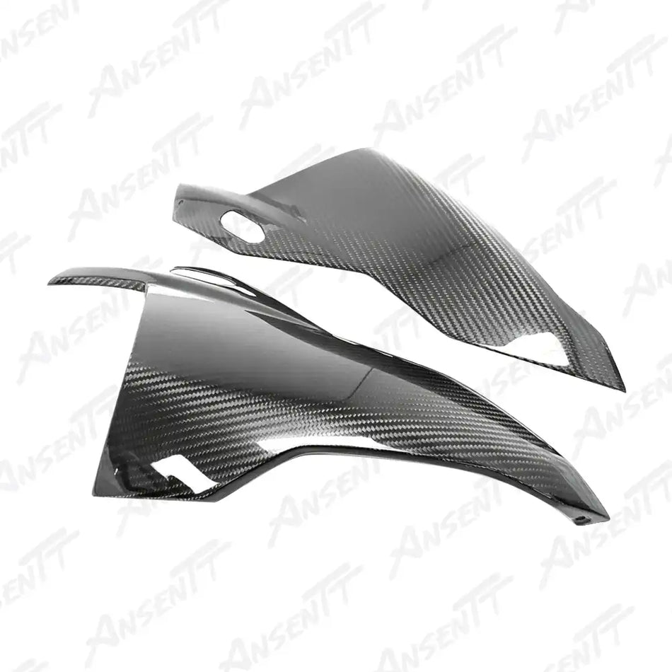 Carbon Fiber Front Nose Upper Side Fairing Panels (Pair) for BMW M1000RR 2021-2022 - 2x2 Twill Glossy