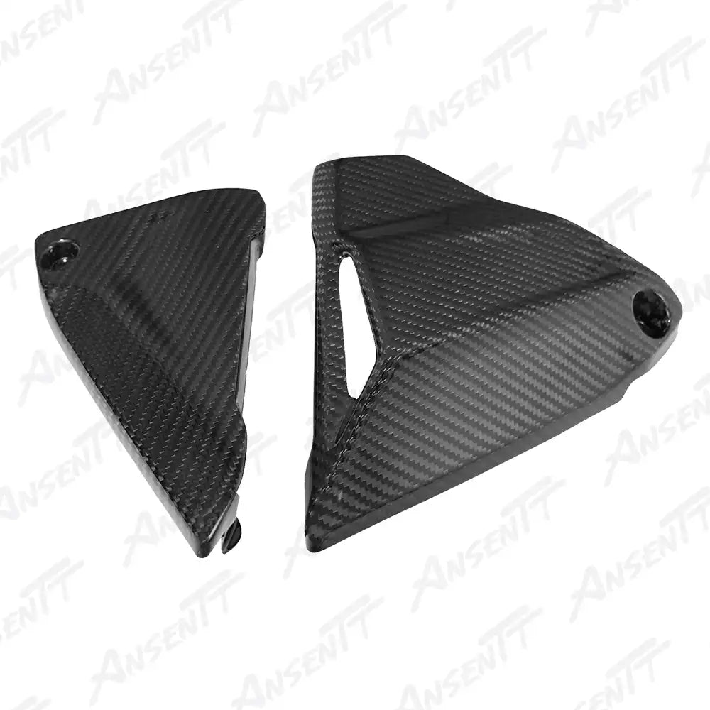 Carbon Fiber Frame Triangle Side Covers (Pair) for BMW R1250GS Adventure 2019-2024 - 2x2 Twill Glossy