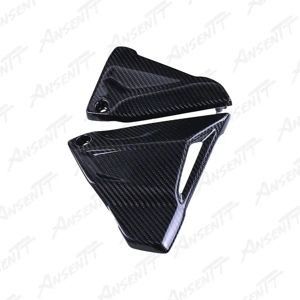 Carbon Fiber Frame Triangle Side Covers (Pair) for BMW R1250GS Adventure 2019-2024 - 2x2 Twill Glossy
