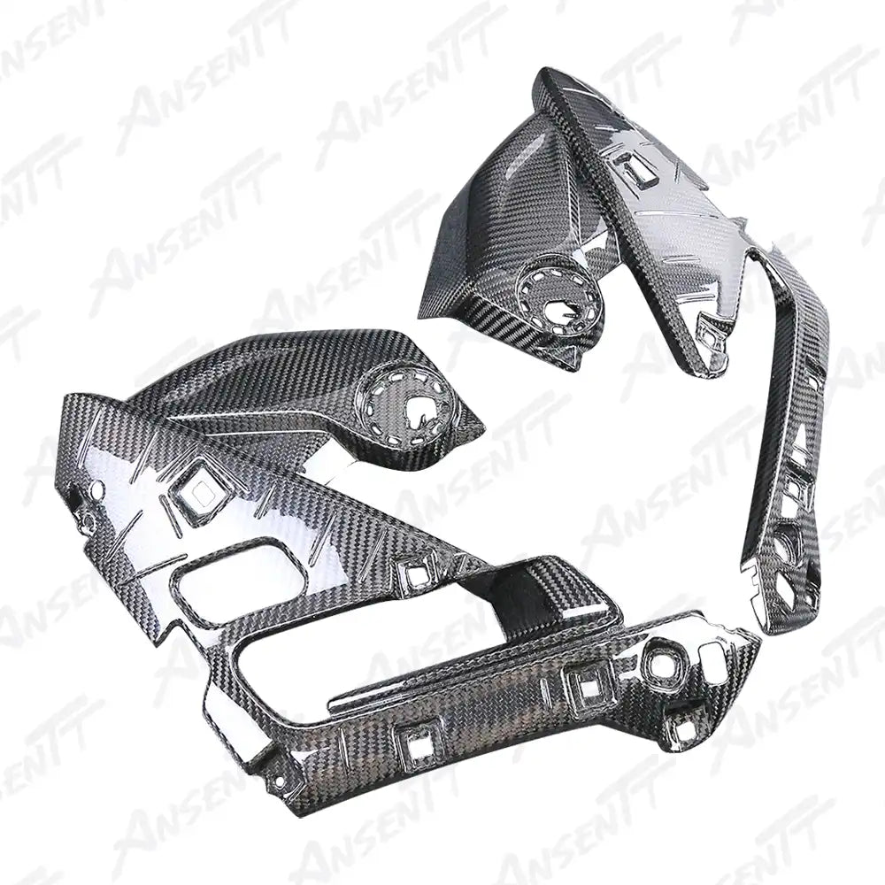 Carbon Fiber Front Inner Side Panels (Pair) for BMW R1250RS 2021-2024, 2x2 Twill Weave (Glossy)