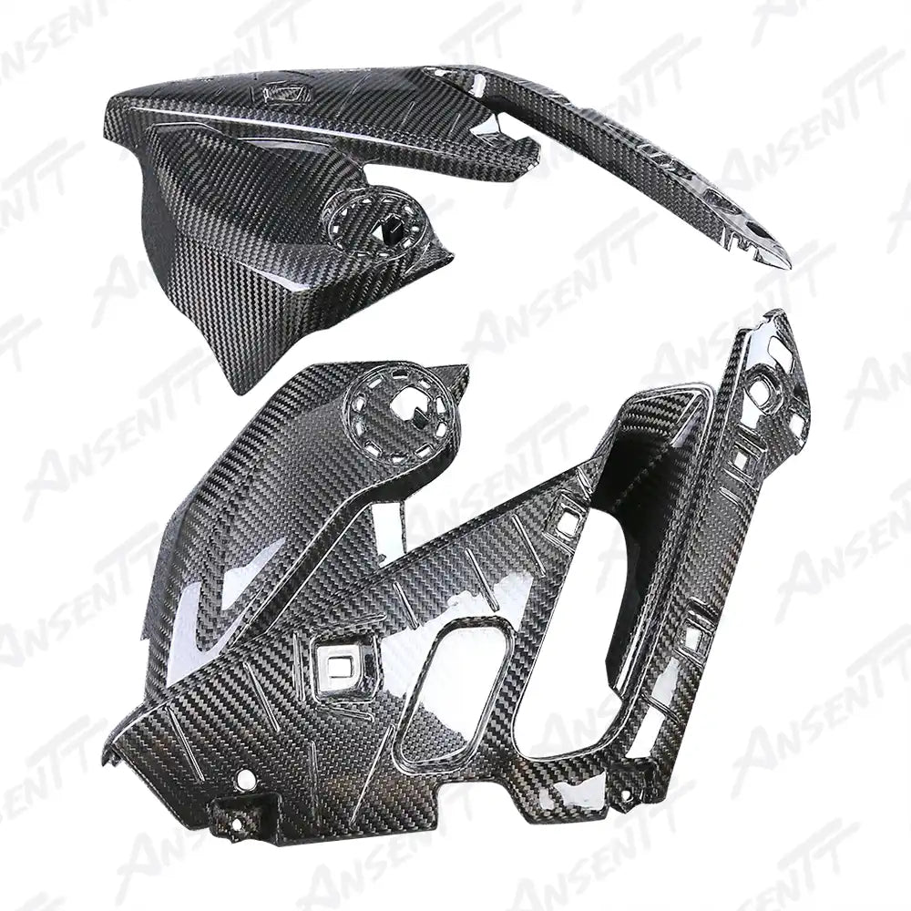 Carbon Fiber Front Inner Side Panels (Pair) for BMW R1250RS 2021-2024, 2x2 Twill Weave (Glossy)