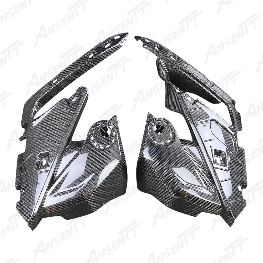 Carbon Fiber Front Inner Side Panels (Pair) for BMW R1250RS 2021-2024, 2x2 Twill Weave (Glossy)