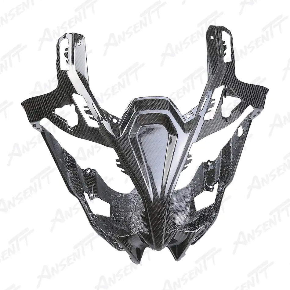 Carbon Fiber Front Nose Headlight Fairing for BMW R1250RS 2021-2024, 2x2 Twill Weave (Glossy)