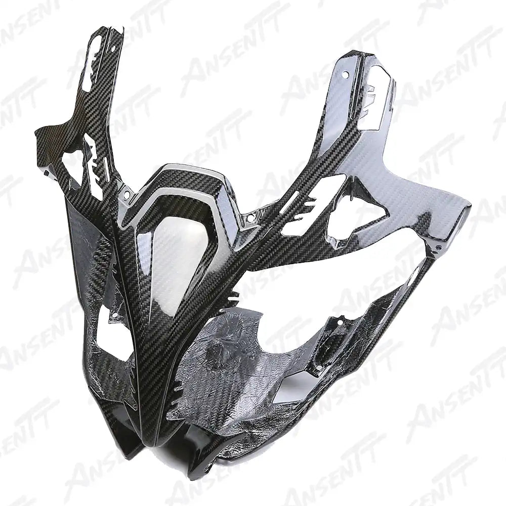 Carbon Fiber Front Nose Headlight Fairing for BMW R1250RS 2021-2024, 2x2 Twill Weave (Glossy)