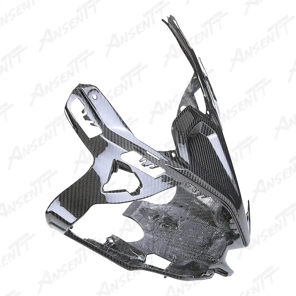 Carbon Fiber Front Nose Headlight Fairing for BMW R1250RS 2021-2024, 2x2 Twill Weave (Glossy)
