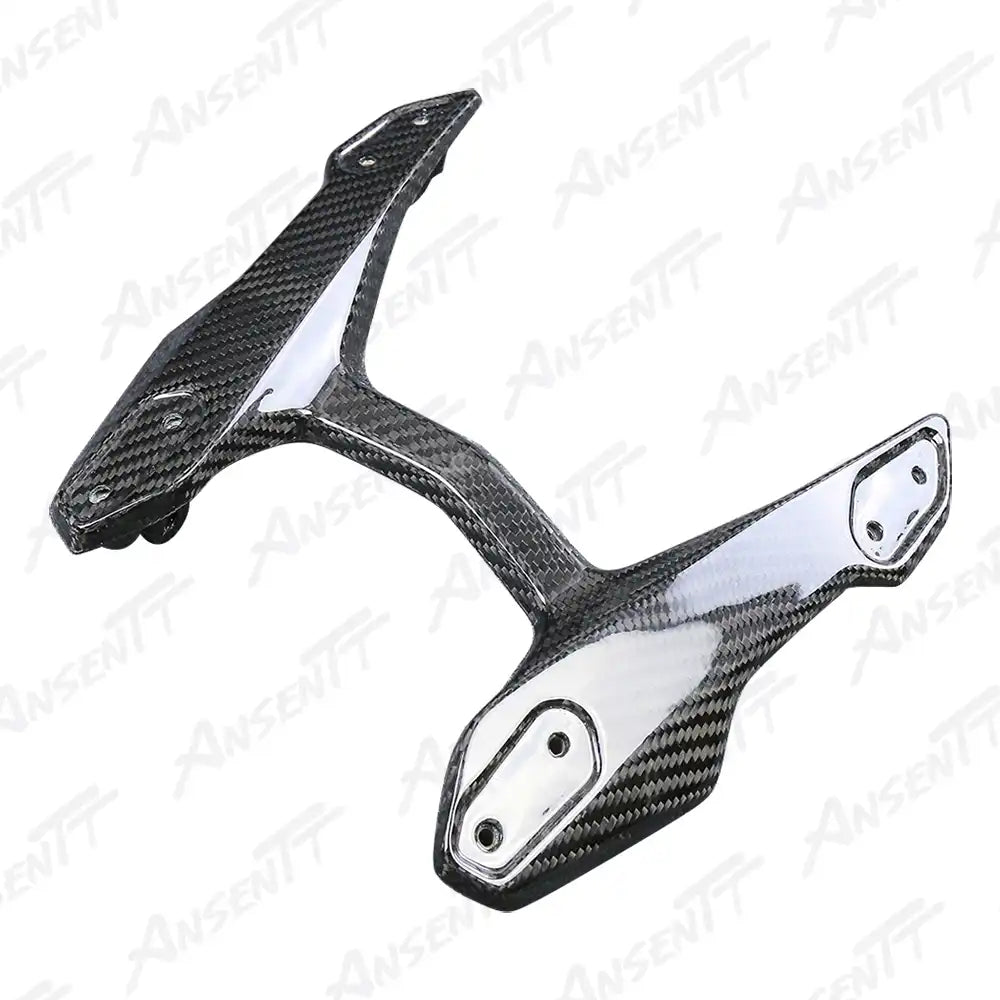 Carbon Fiber Windshield Bracket for BMW R1250RS 2021-2024, 2x2 Twill Weave (Glossy)