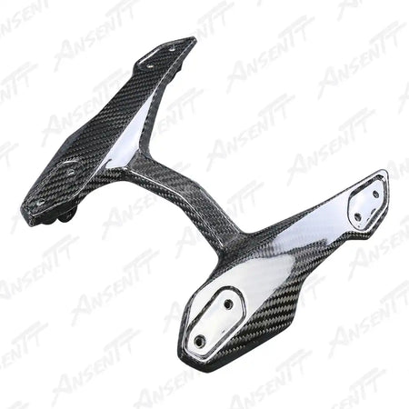 Carbon Fiber Windshield Bracket for BMW R1250RS 2021-2024, 2x2 Twill Weave (Glossy)