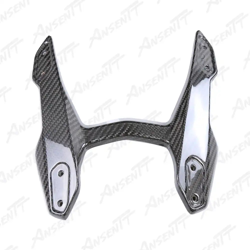Carbon Fiber Windshield Bracket for BMW R1250RS 2021-2024, 2x2 Twill Weave (Glossy)